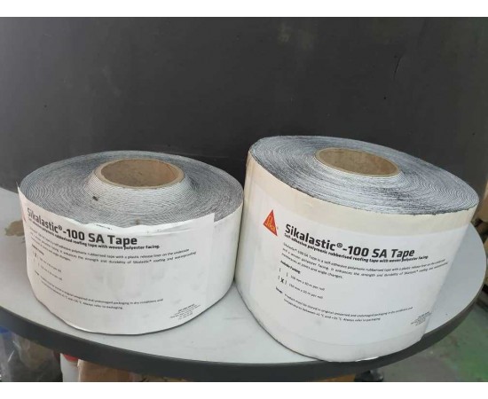 Sikalastic-100 SA Tape - 100mm/30m- Dokuma polyester kaplamalı, kendinden yapışkanlı, polimerik kauçuklu çatı bandı.